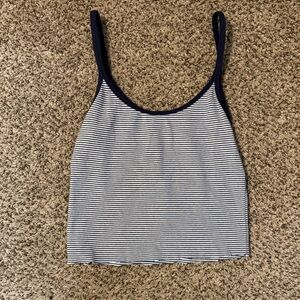 Striped Navy and White Women's Tank Top